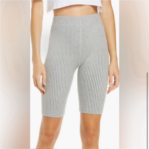 Lunya Cozy cotton Silk ribbed Bike Short size Small in mellow grey heather NWOT - Picture 2 of 4